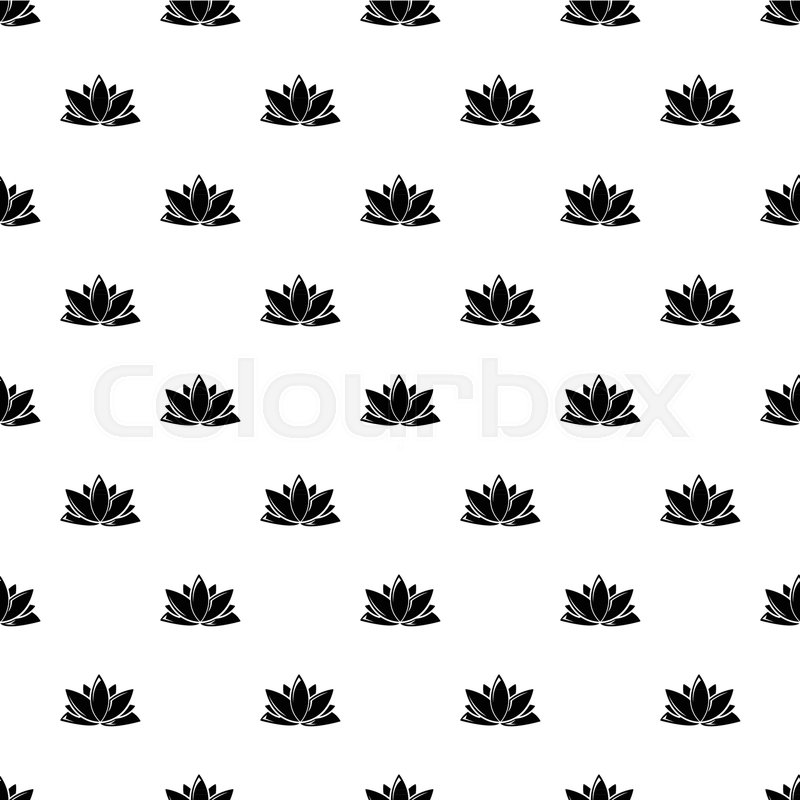 800x800 Lotus Flower Pattern Vector Seamless Stock Vector Colourbox