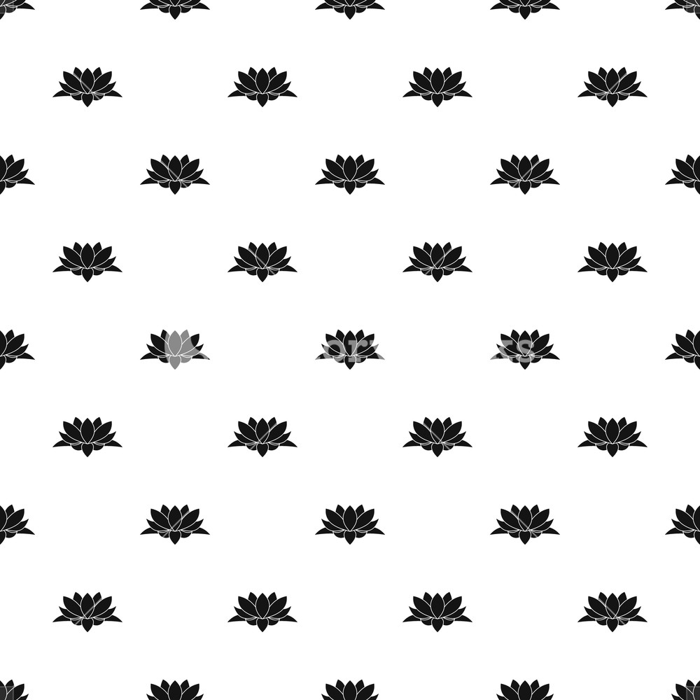 1000x1000 Lotus Flower Pattern Simple Illustration Of Lotus Flower Vector