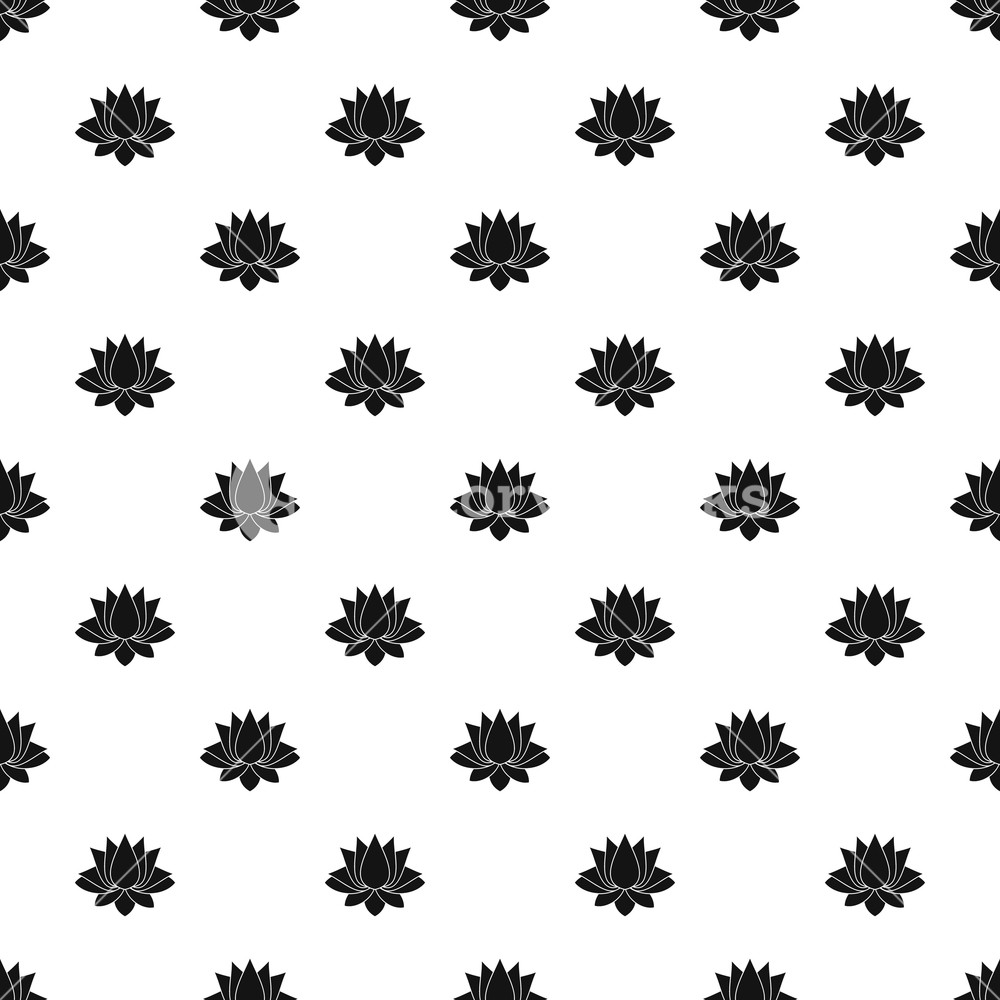 1000x1000 Lotus Pattern Seamless In Simple Style Vector Illustration Royalty