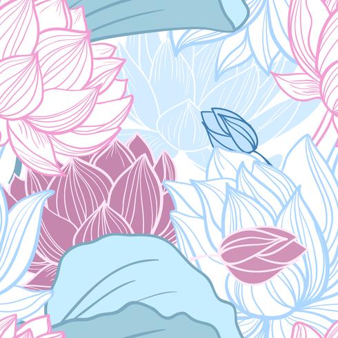 490x490 Lotus Seamless Pattern