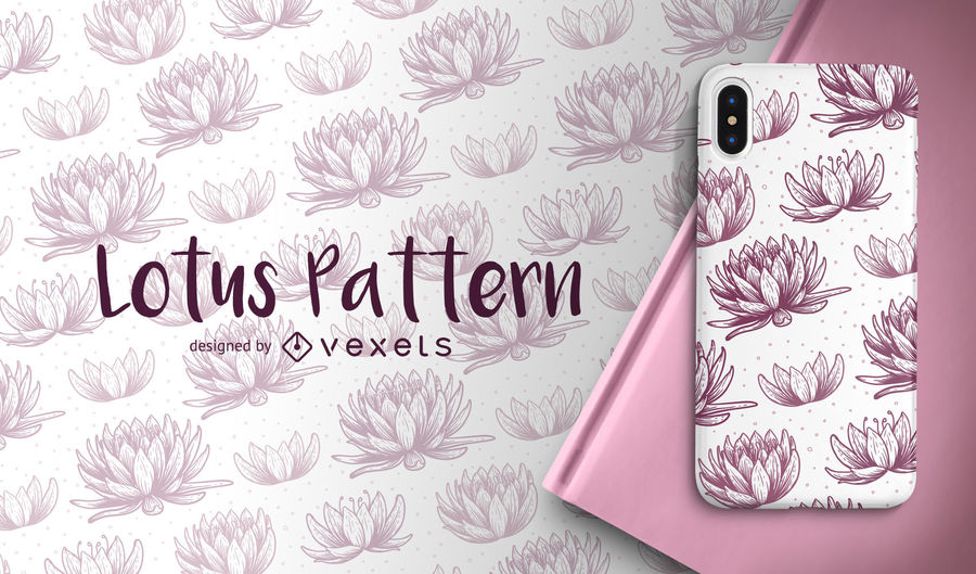 900x529 Hand Drawn Lotus Pattern