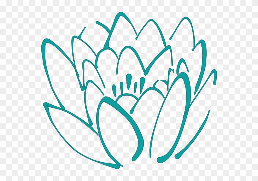 880x617 Petal Teal Lotus Clip Art At Clker Com Vector Clip