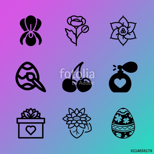500x500 Vector Icon Set About Flowers With Icons Related To Smell, Lotus