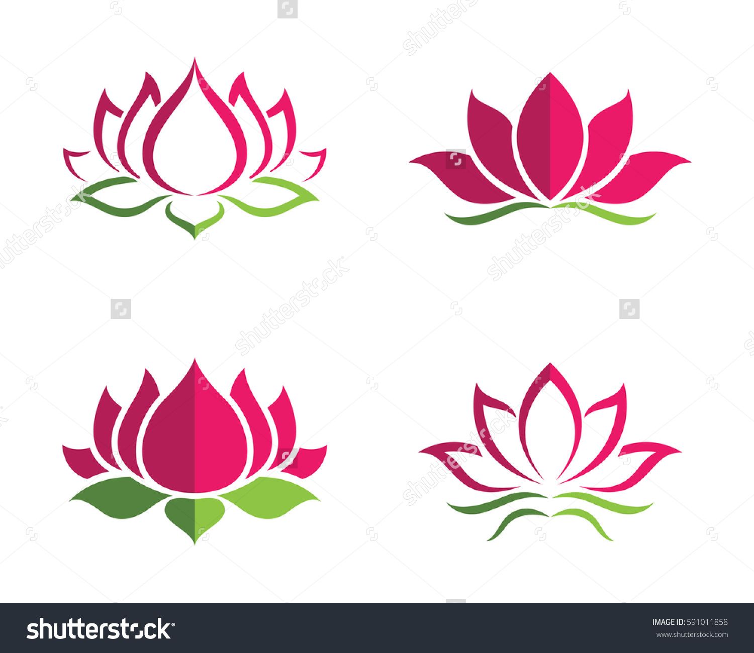 1500x1300 Beauty Vector Lotus Flowers Design Logo Template Icon Lotus