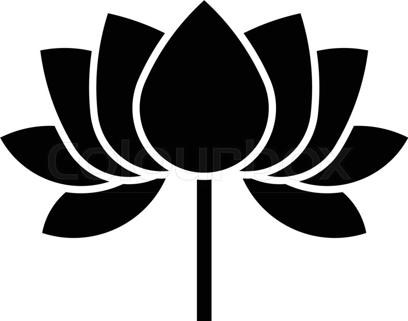 800x629 Glyph Lotus Flower Pixel Perfect Stock Vector Colourbox