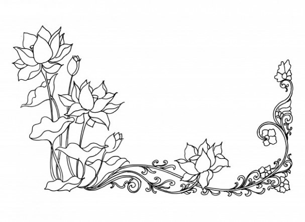 607x443 Lotus Flower Hand Drawn Floral Sketch Vector Premium Download