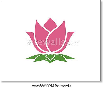 435x370 Lotus Vector Icon, Art Print Barewalls Posters Prints
