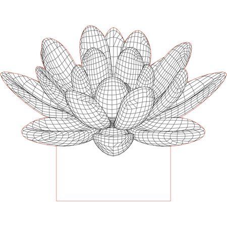 450x450 Lotus Illusion Vector For Cnc