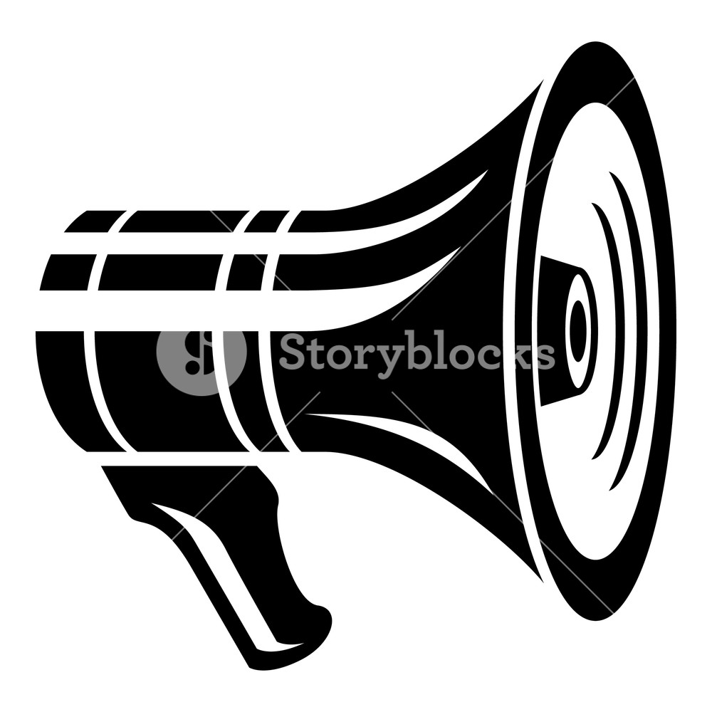 1000x1000 Media Loudspeaker Icon Simple Illustration Of Media Loudspeaker