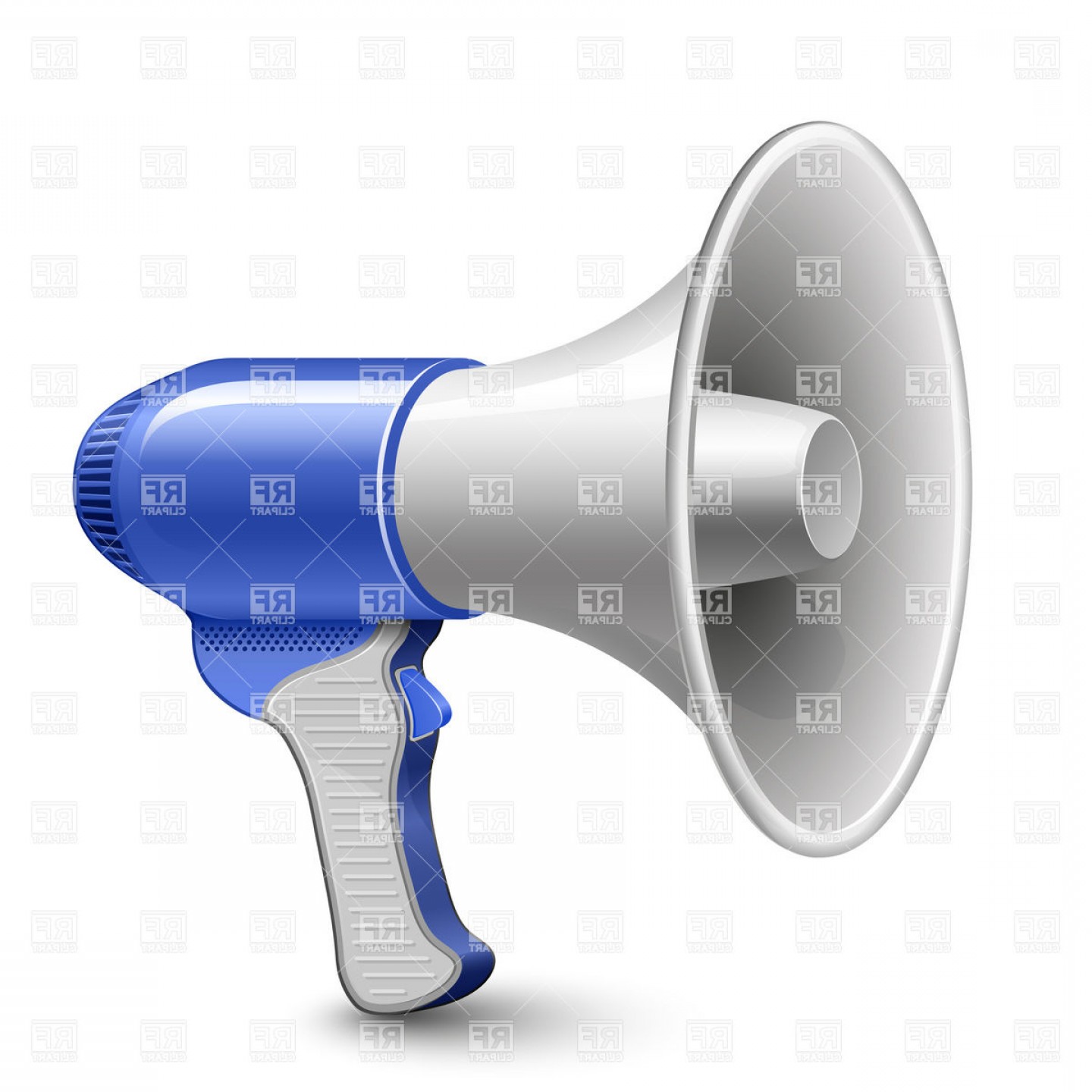 1440x1440 Megaphone Blue Loudspeaker Vector Clipart Soidergi