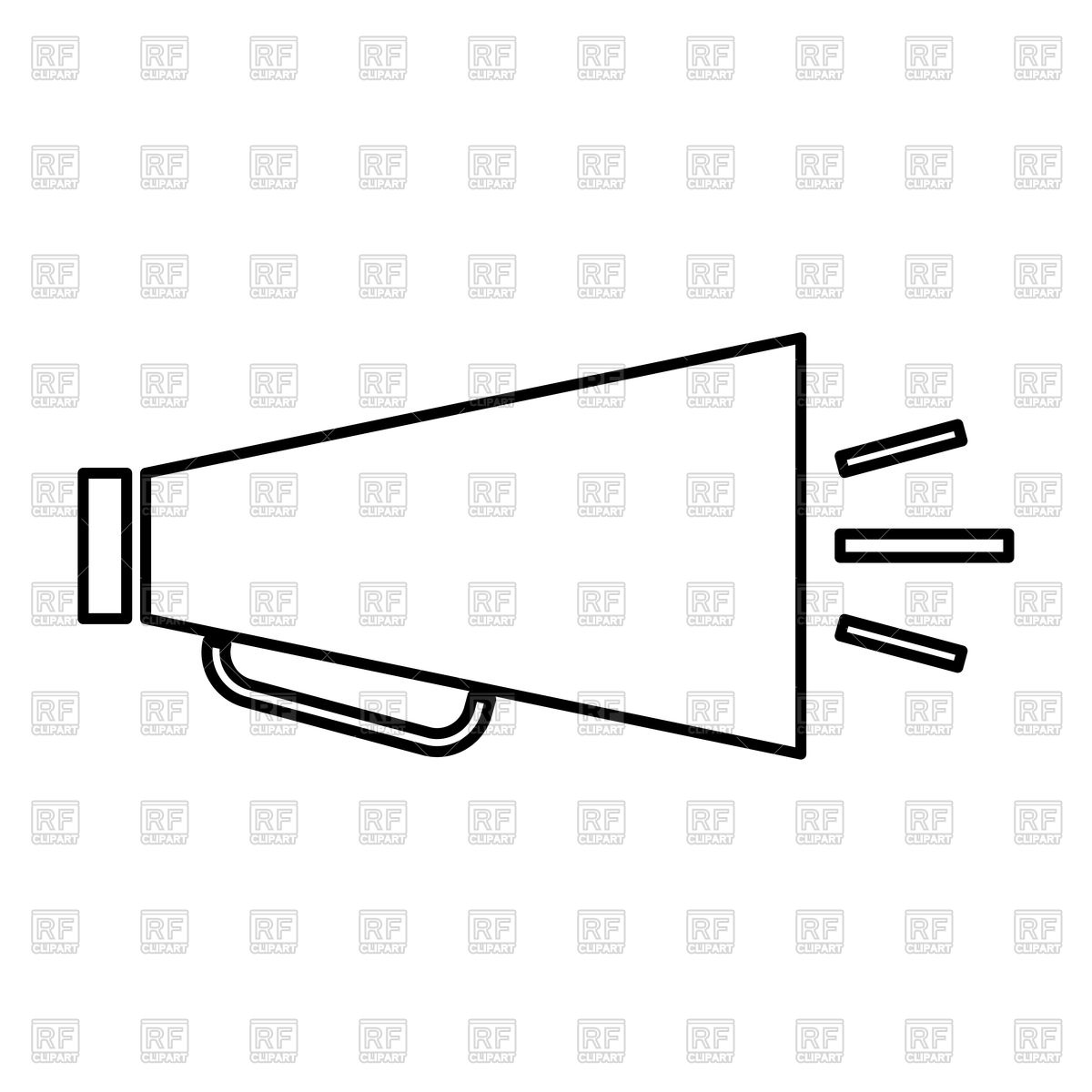 1200x1200 Outline Of Retro Loudspeaker Vector Image Of Objects