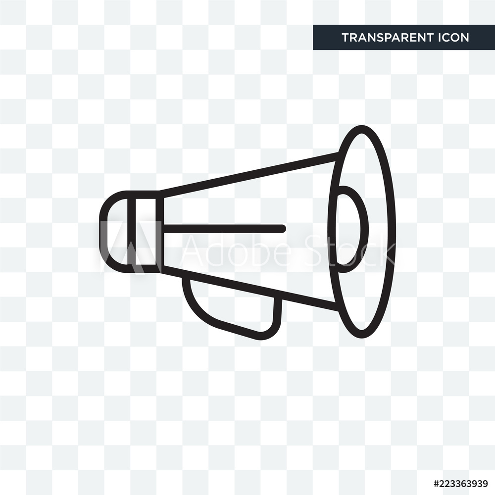 1000x1000 Photo Art Print Loudspeaker Vector Icon Isolated On Transparent