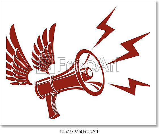560x470 Free Art Print Of Loudspeaker Vector Illustration Isolated