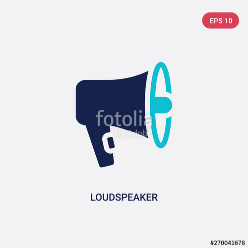 500x500 Two Color Loudspeaker Vector Icon From Charity Concept Isolated