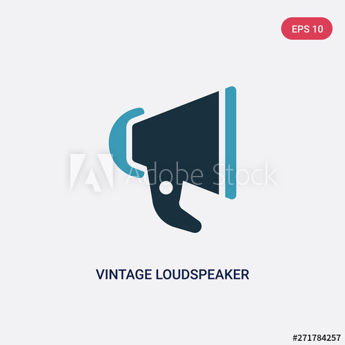 500x500 Two Color Vintage Loudspeaker Vector Icon From Music Concept