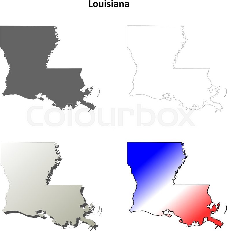 Louisiana Outline Vector At Collection Of Louisiana Outline Vector Free For 