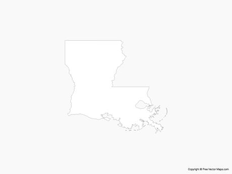 460x345 Vector Maps Of Louisiana Free Vector Maps