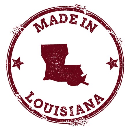 450x450 Louisiana Vector Seal Vintage Usa State Map St Grunge Rubber