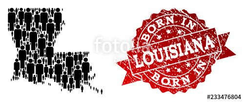 500x209 People Crowd Combination Of Black Population Map Of Louisiana