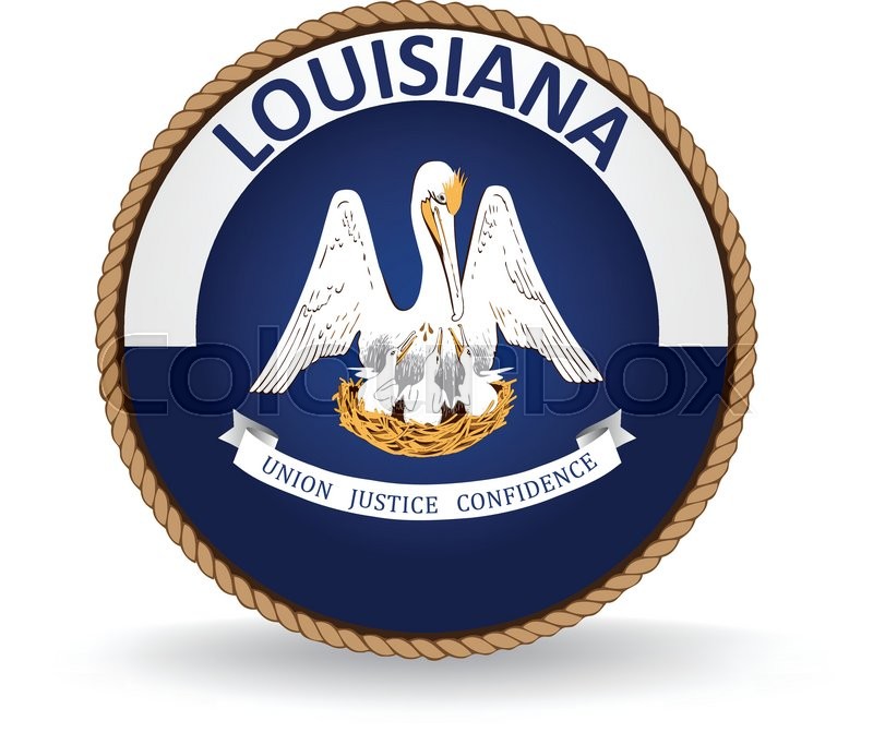 800x683 Flag Seal Of The State Of Louisiana Stock Vector Colourbox