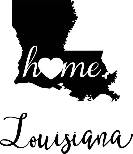 570x658 Louisiana State Map Digital Png Vector Etsy