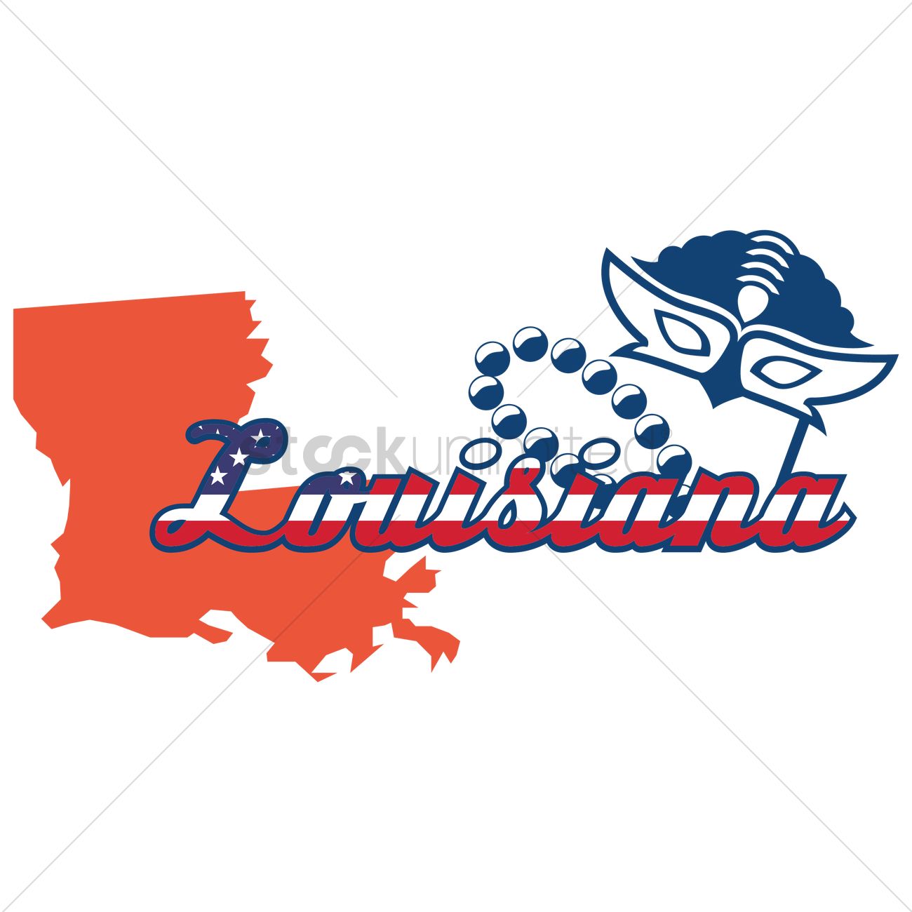 1300x1300 Louisiana State Map Vector Image