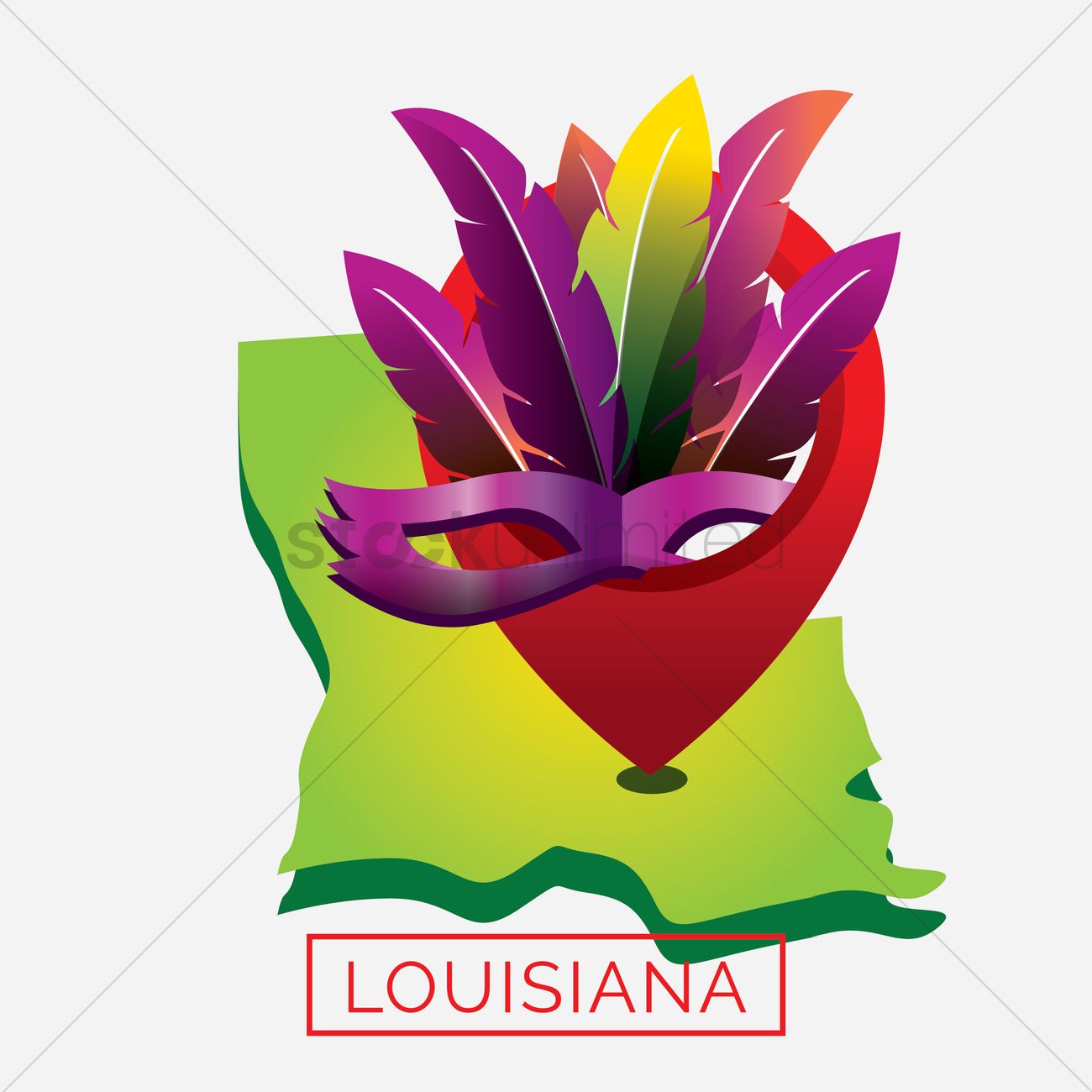 1300x1300 Map Of Louisiana State Vector Image