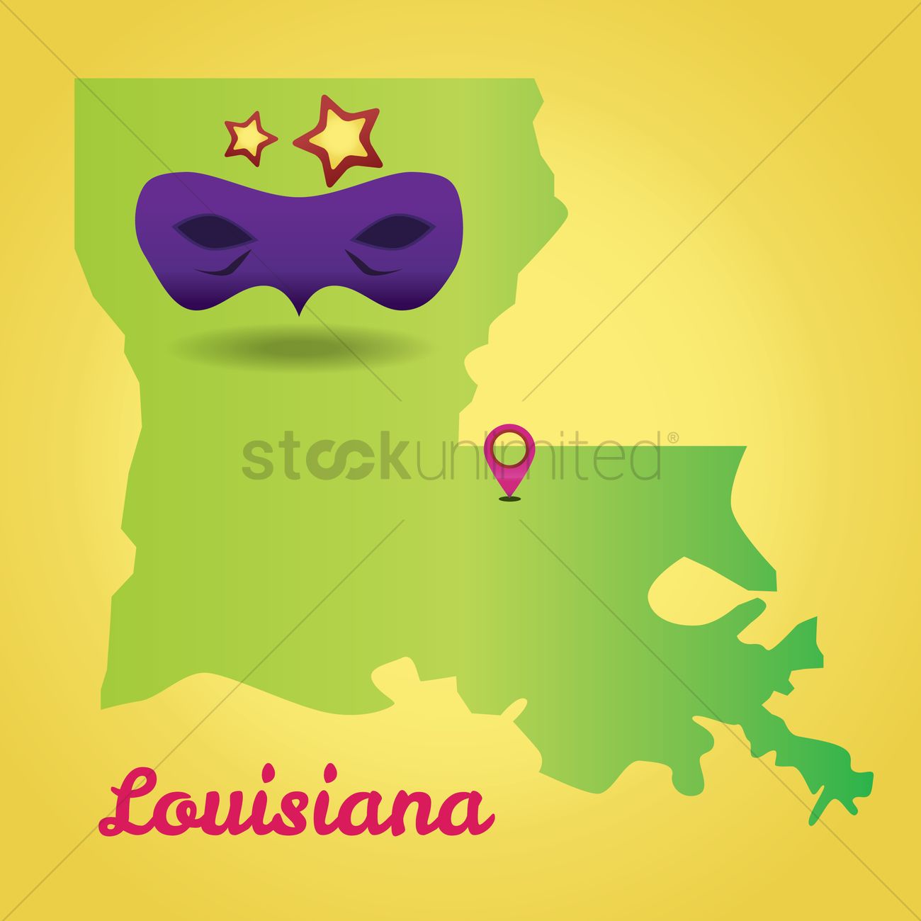 1300x1300 Map Of Louisiana State Vector Image