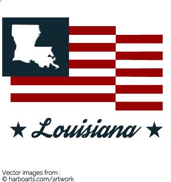 335x355 Download Louisiana State Bumper Sticker Flag