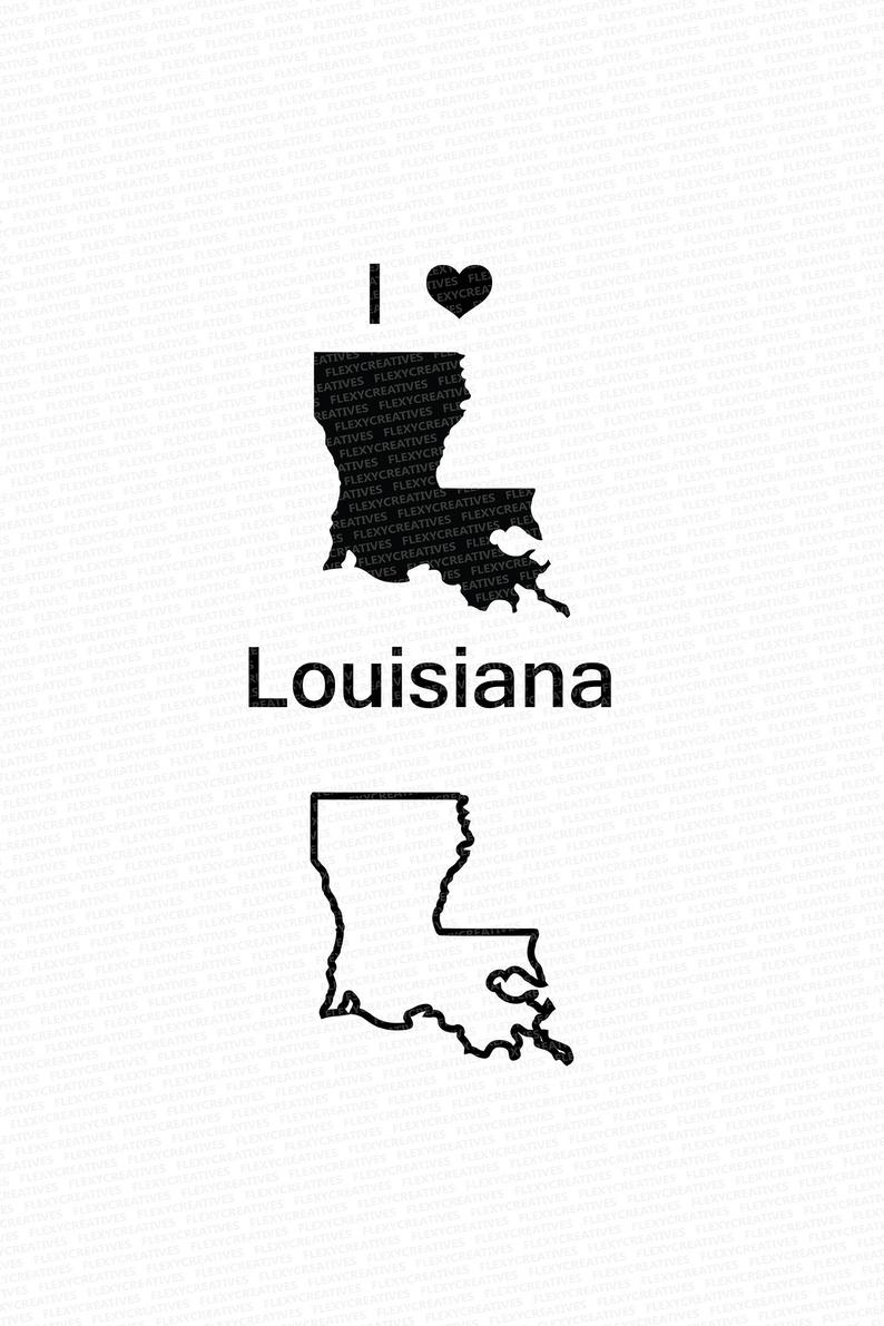 794x1191 Louisiana Vector State Clipart Louisiana Clip Art Louisiana Etsy