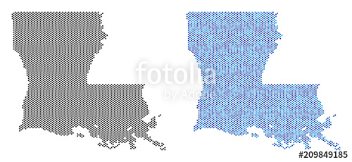 500x230 Pixel Louisiana State Map Variants Vector Territory Plans