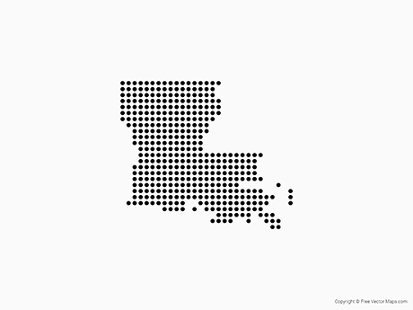 460x345 Vector Map Of Louisiana