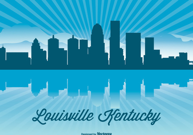 632x443 Louisville Kentucky Skyline Illustration Free Vector Download