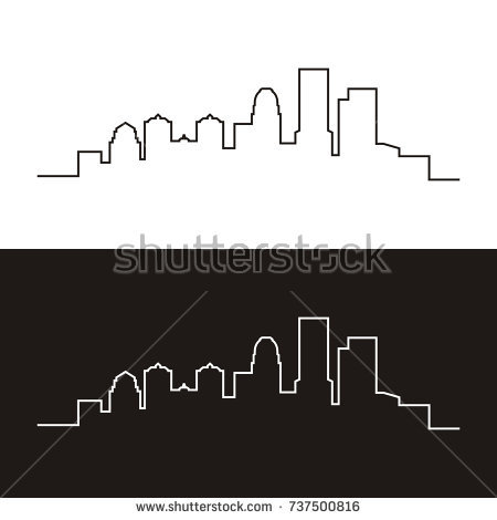 450x470 Louisville Skyline Silhouette