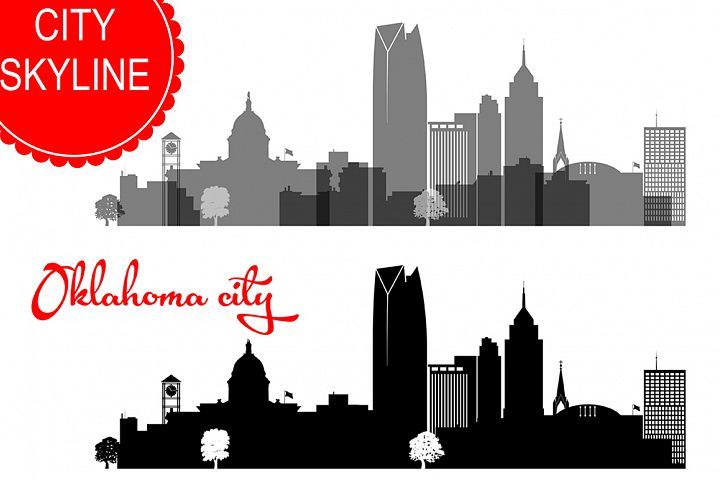 720x480 Oklahoma Skyline Vector, Usa City, Png, Dwg, Cdr