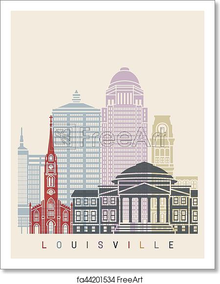 Louisville Skyline Vector At Collection Of Louisville