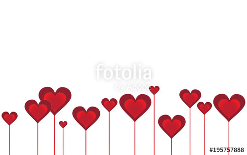 500x314 Love Background Of Hearts On A Red Background Design