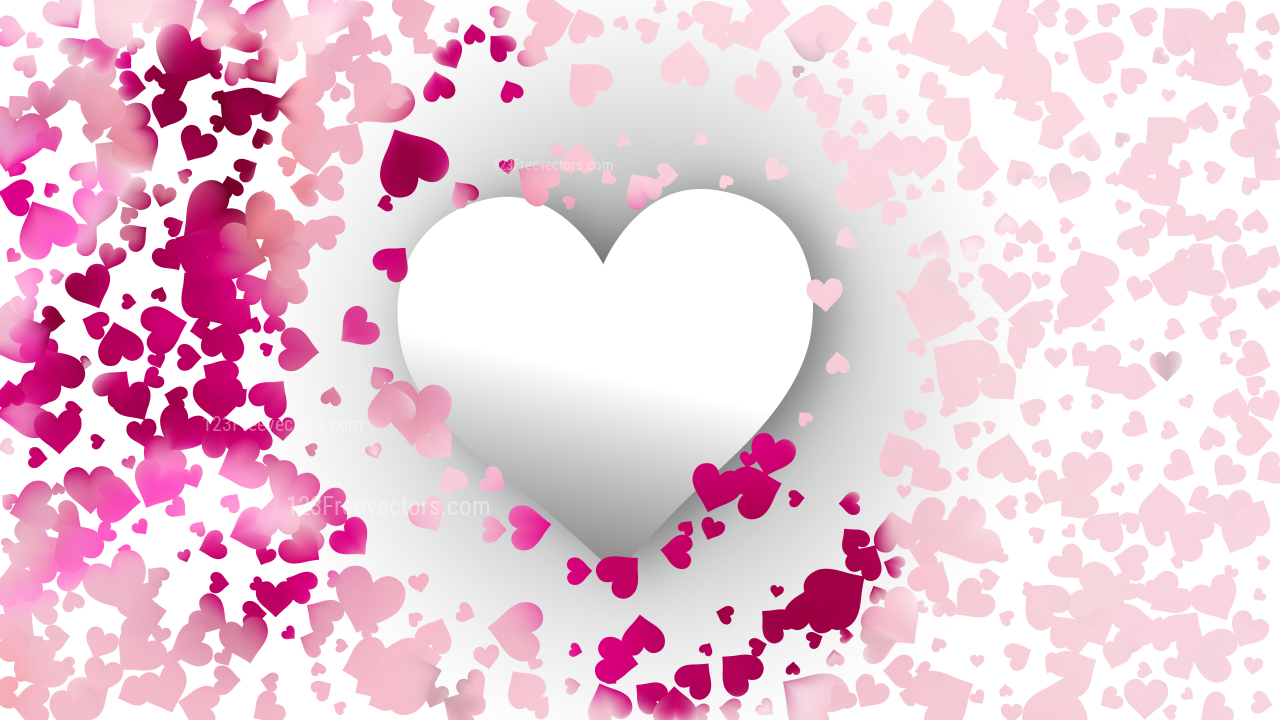 1280x720 Pink And White Love Background Vector Art