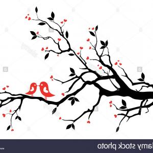 300x300 Tree Silhouette With Bird Flying Vector Soidergi
