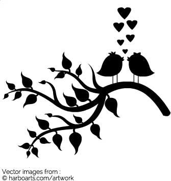 Love Bird Silhouette Vector at Vectorified.com | Collection of Love ...