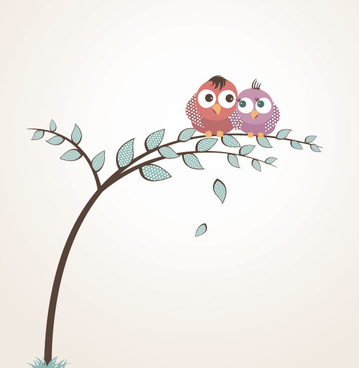 359x368 Love Birds Vector Free Vector Download