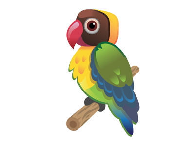 400x300 Parrot Vector Illustration