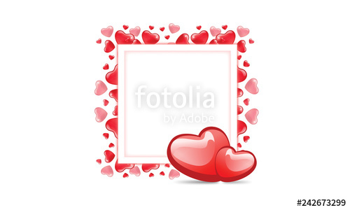 500x300 Heart Of Love Border Stock Image And Royalty Free Vector