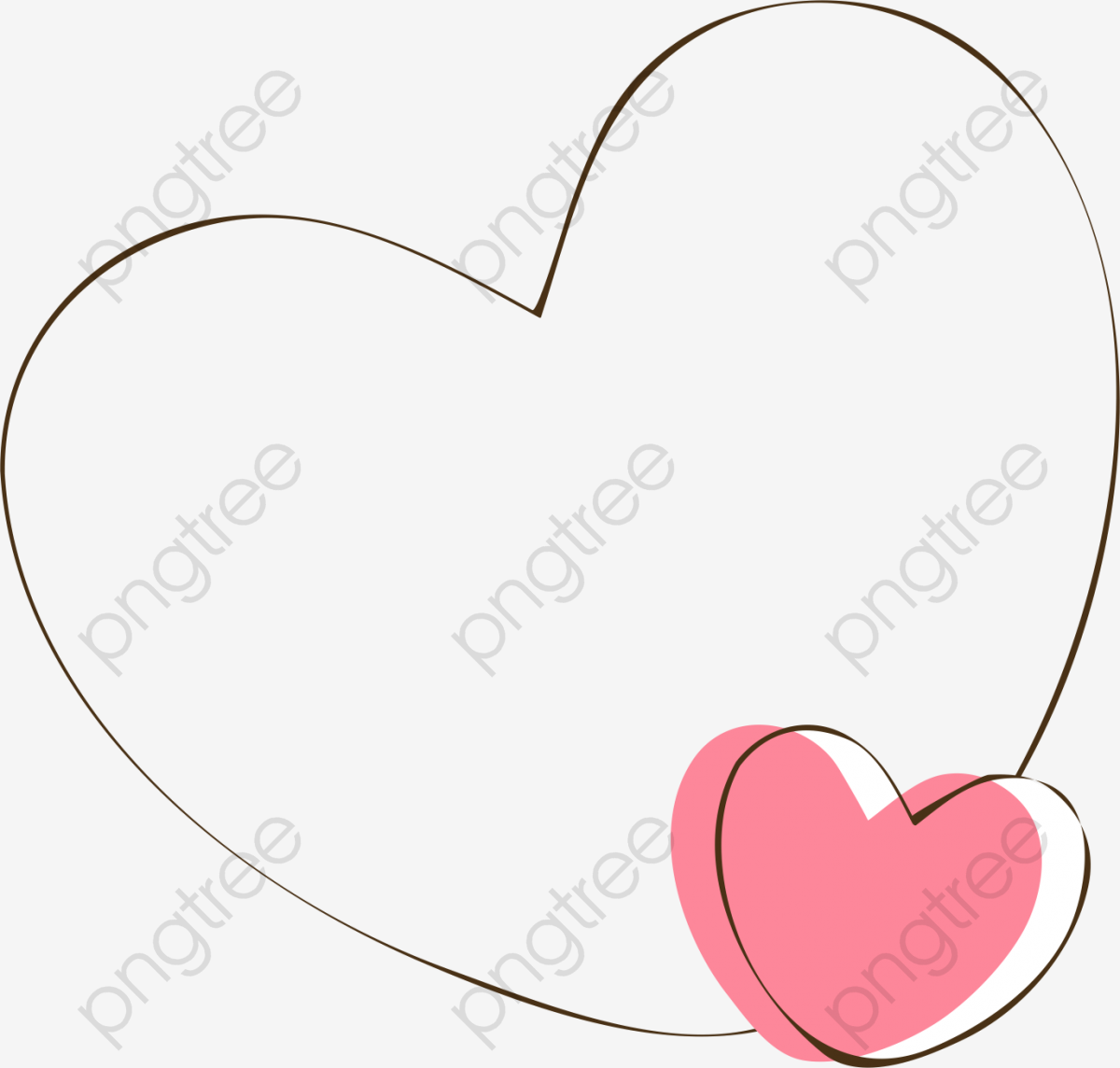 1200x1144 Love Border, Vector, Hand Painted Png And Vector With Transparent