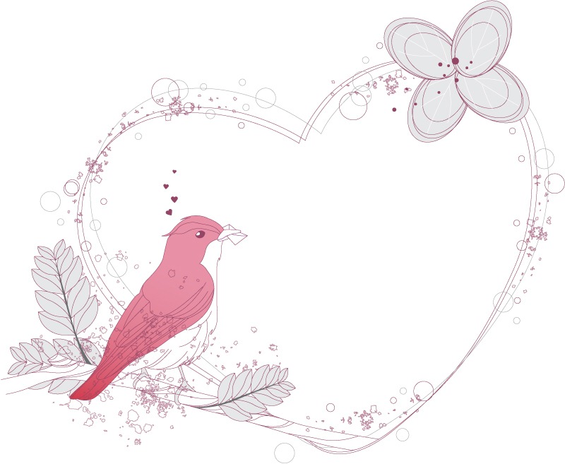 800x657 The Birds Love Elegant Floral Border Vector Graphics My Free