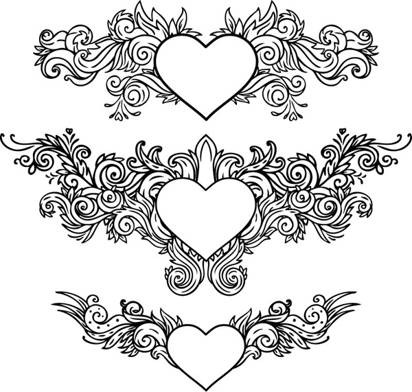 600x571 Border Heart Love Graphics Collection My Free Photoshop World