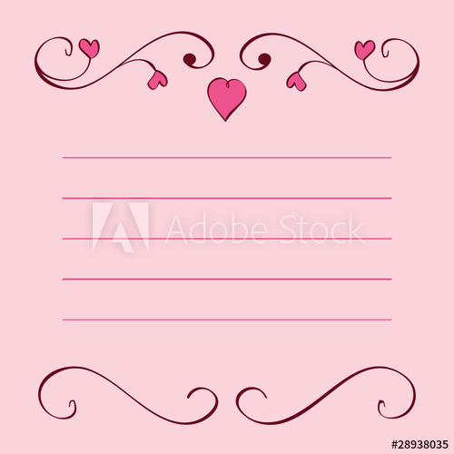 500x500 Abstract Pink Love Border