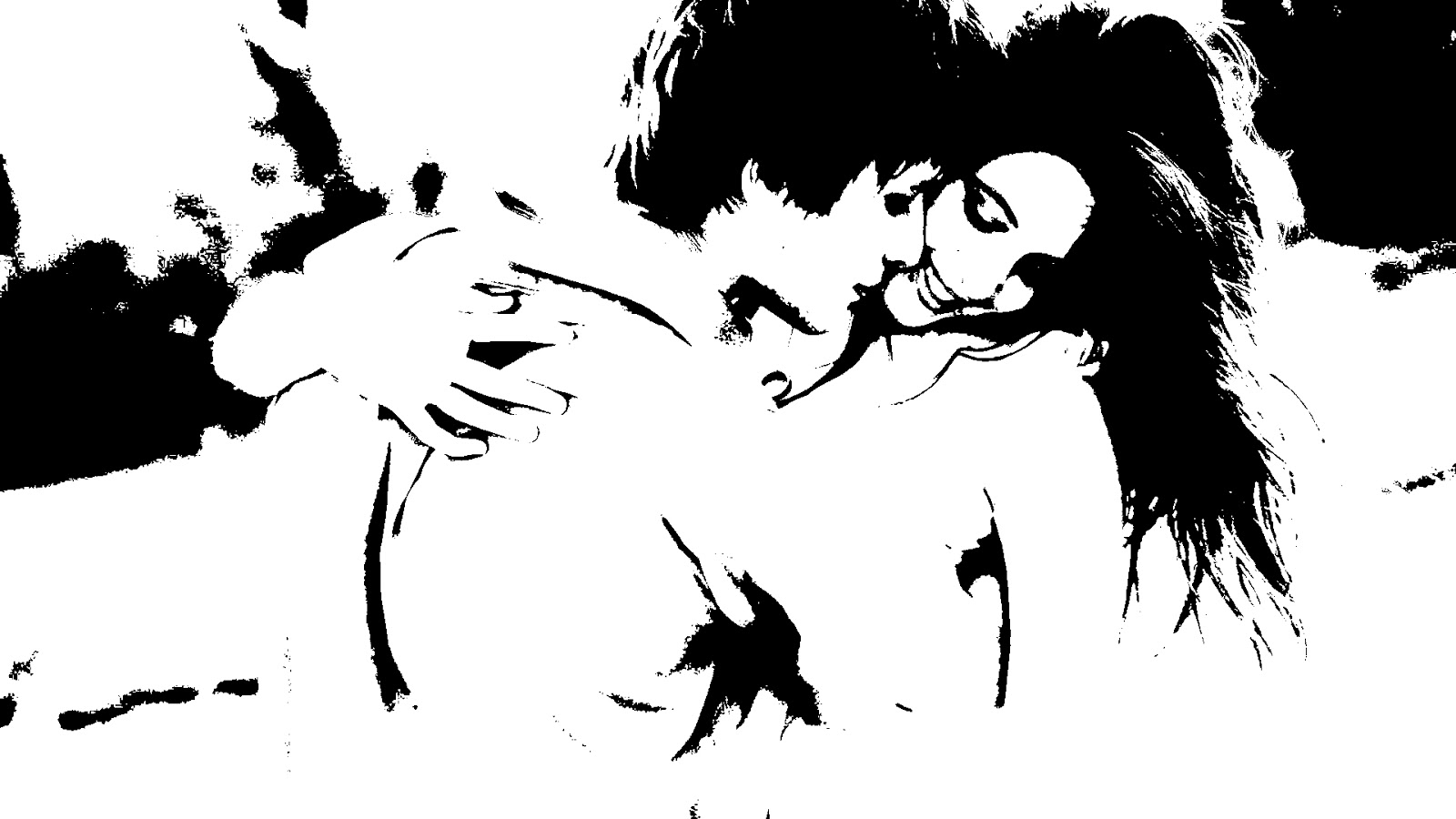 1600x900 Love Couple Vector Black And White Graphic Design Vector Graphic