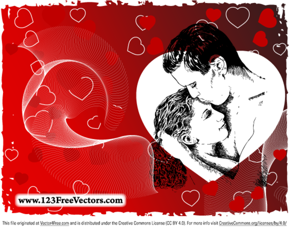 1136x907 Love Couple Vector Image