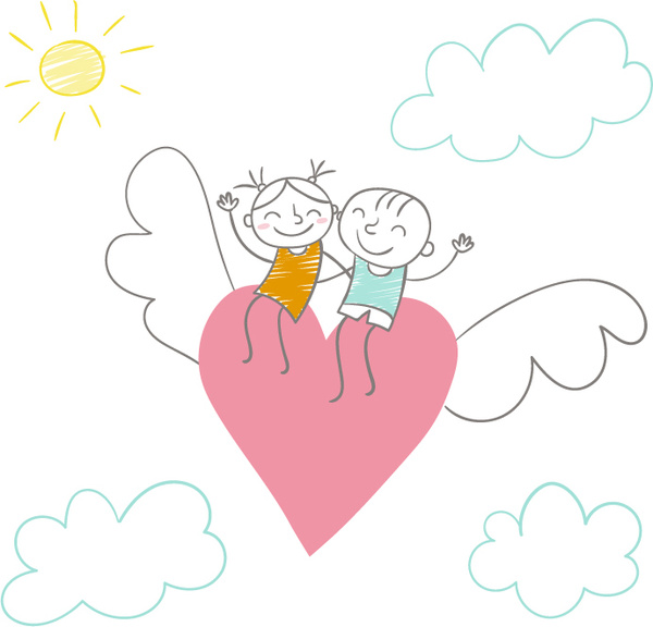 600x576 Loving Couple Vector Free Vector In Adobe Illustrator